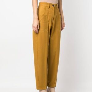 Forte_forte wool high waist flat front pants mustard designer size 2